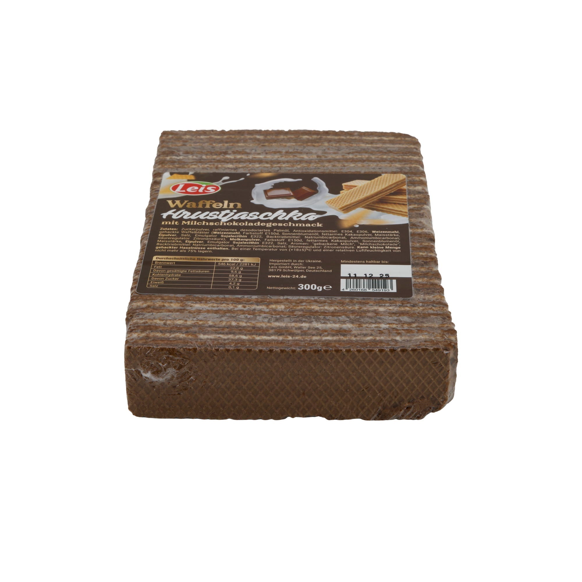 Leis | Waffeln Hrustjaschko | Mit Milchschokoladengeschmack | 300 g LEIS